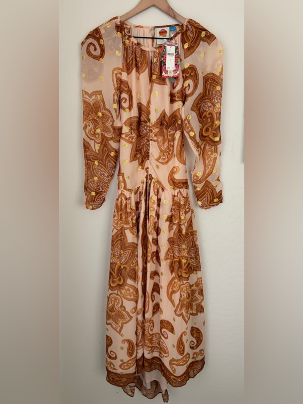Farm Rio x Anthropologie Long-Sleeve Jacquard Maxi Dress - Picture 5 of 5
